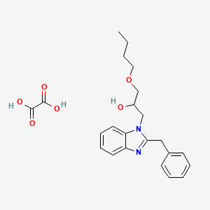 molecular formula C23H28N2O6 B3934036 1-(2-benzyl-1H-benzimidazol-1-yl)-3-butoxy-2-propanol ethanedioate (salt) 