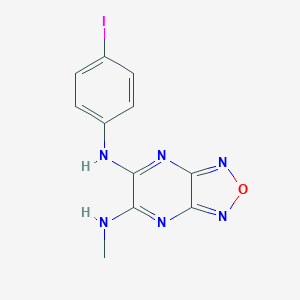 molecular formula C11H9IN6O B393406 N-(4-iodophenyl)-N'-methyl[1,2,5]oxadiazolo[3,4-b]pyrazine-5,6-diamine 