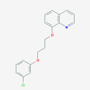 molecular formula C18H16ClNO2 B3934060 8-[3-(3-chlorophenoxy)propoxy]quinoline 