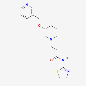 molecular formula C17H22N4O2S B3934082 3-[3-(pyridin-3-ylmethoxy)piperidin-1-yl]-N-1,3-thiazol-2-ylpropanamide 