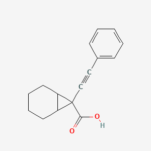 molecular formula C16H16O2 B3934104 7-(phenylethynyl)bicyclo[4.1.0]heptane-7-carboxylic acid 