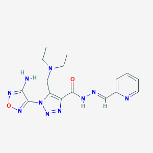 molecular formula C16H20N10O2 B393413 1-(4-amino-1,2,5-oxadiazol-3-yl)-5-[(diethylamino)methyl]-N'-(2-pyridinylmethylene)-1H-1,2,3-triazole-4-carbohydrazide 