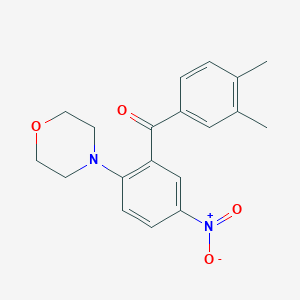 molecular formula C19H20N2O4 B3934131 (3,4-dimethylphenyl)[2-(4-morpholinyl)-5-nitrophenyl]methanone 