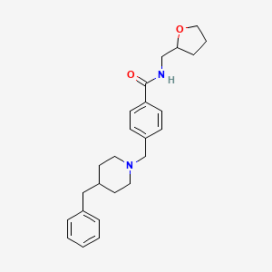 molecular formula C25H32N2O2 B3934146 4-[(4-benzyl-1-piperidinyl)methyl]-N-(tetrahydro-2-furanylmethyl)benzamide 