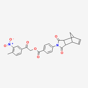 2-(4-methyl-3-nitrophenyl)-2-oxoethyl 4-(3,5-dioxo-4-azatricyclo[5.2.1.0~2,6~]dec-8-en-4-yl)benzoate