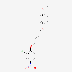 molecular formula C17H18ClNO5 B3934175 2-chloro-1-[4-(4-methoxyphenoxy)butoxy]-4-nitrobenzene 