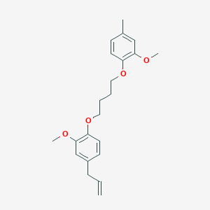 molecular formula C22H28O4 B3934177 4-allyl-2-methoxy-1-[4-(2-methoxy-4-methylphenoxy)butoxy]benzene 