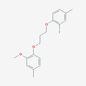 molecular formula C18H21IO3 B3934196 2-iodo-1-[3-(2-methoxy-4-methylphenoxy)propoxy]-4-methylbenzene 