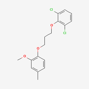 molecular formula C17H18Cl2O3 B3934207 1,3-dichloro-2-[3-(2-methoxy-4-methylphenoxy)propoxy]benzene 