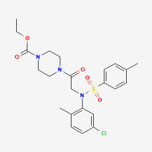 molecular formula C23H28ClN3O5S B3934217 ethyl 4-{N-(5-chloro-2-methylphenyl)-N-[(4-methylphenyl)sulfonyl]glycyl}-1-piperazinecarboxylate 