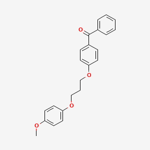 molecular formula C23H22O4 B3934235 {4-[3-(4-methoxyphenoxy)propoxy]phenyl}(phenyl)methanone 