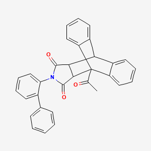 molecular formula C32H23NO3 B3934238 1-acetyl-17-(2-biphenylyl)-17-azapentacyclo[6.6.5.0~2,7~.0~9,14~.0~15,19~]nonadeca-2,4,6,9,11,13-hexaene-16,18-dione 