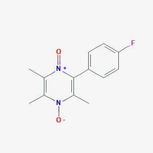 molecular formula C13H13FN2O2 B3934246 2-(4-fluorophenyl)-3,5,6-trimethylpyrazine 1,4-dioxide 