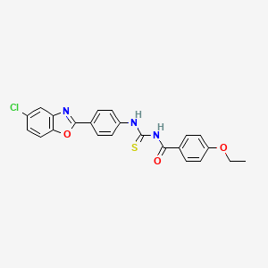 molecular formula C23H18ClN3O3S B3934264 N-({[4-(5-chloro-1,3-benzoxazol-2-yl)phenyl]amino}carbonothioyl)-4-ethoxybenzamide 
