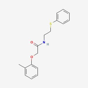2-(2-methylphenoxy)-N-[2-(phenylthio)ethyl]acetamide