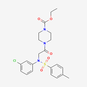 molecular formula C22H26ClN3O5S B3934303 ethyl 4-{N-(3-chlorophenyl)-N-[(4-methylphenyl)sulfonyl]glycyl}-1-piperazinecarboxylate 