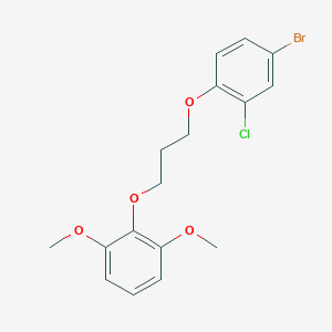 molecular formula C17H18BrClO4 B3934311 2-[3-(4-bromo-2-chlorophenoxy)propoxy]-1,3-dimethoxybenzene 