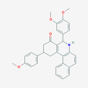 molecular formula C32H29NO4 B3934315 5-(3,4-dimethoxyphenyl)-2-(4-methoxyphenyl)-2,3,5,6-tetrahydrobenzo[a]phenanthridin-4(1H)-one 