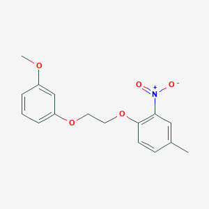 molecular formula C16H17NO5 B3934321 1-[2-(3-methoxyphenoxy)ethoxy]-4-methyl-2-nitrobenzene 
