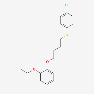molecular formula C18H21ClO2S B3934348 1-{4-[(4-chlorophenyl)thio]butoxy}-2-ethoxybenzene 