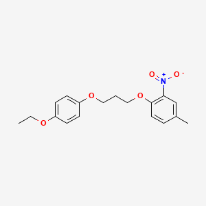 molecular formula C18H21NO5 B3934353 1-[3-(4-ethoxyphenoxy)propoxy]-4-methyl-2-nitrobenzene 
