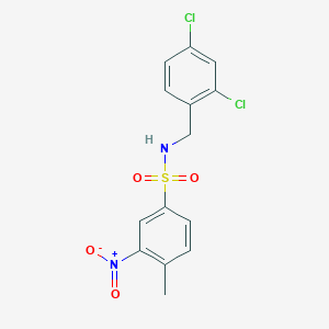 molecular formula C14H12Cl2N2O4S B3934354 N-(2,4-dichlorobenzyl)-4-methyl-3-nitrobenzenesulfonamide 