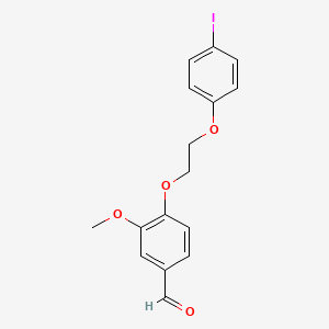 molecular formula C16H15IO4 B3934370 4-[2-(4-iodophenoxy)ethoxy]-3-methoxybenzaldehyde 