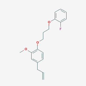 molecular formula C19H21FO3 B3934392 4-allyl-1-[3-(2-fluorophenoxy)propoxy]-2-methoxybenzene 