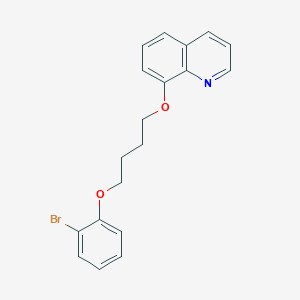 molecular formula C19H18BrNO2 B3934400 8-[4-(2-bromophenoxy)butoxy]quinoline 