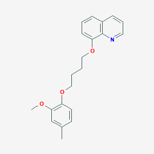 molecular formula C21H23NO3 B3934418 8-[4-(2-methoxy-4-methylphenoxy)butoxy]quinoline 
