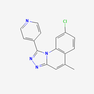 molecular formula C16H11ClN4 B3934423 8-chloro-5-methyl-1-(4-pyridinyl)[1,2,4]triazolo[4,3-a]quinoline 