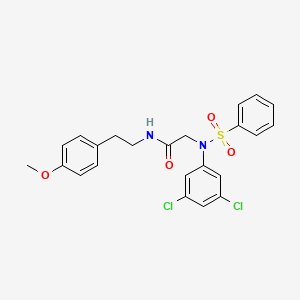 molecular formula C23H22Cl2N2O4S B3934435 N~2~-(3,5-dichlorophenyl)-N~1~-[2-(4-methoxyphenyl)ethyl]-N~2~-(phenylsulfonyl)glycinamide CAS No. 6452-20-6