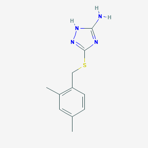 molecular formula C11H14N4S B393445 3-[(2,4-dimethylbenzyl)sulfanyl]-1H-1,2,4-triazol-5-amine 