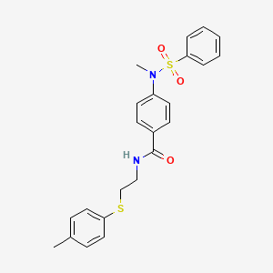 molecular formula C23H24N2O3S2 B3934453 4-[methyl(phenylsulfonyl)amino]-N-{2-[(4-methylphenyl)thio]ethyl}benzamide 