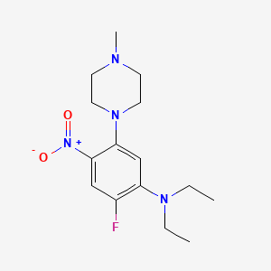 molecular formula C15H23FN4O2 B3934463 N,N-diethyl-2-fluoro-5-(4-methyl-1-piperazinyl)-4-nitroaniline 