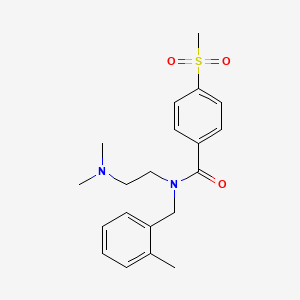molecular formula C20H26N2O3S B3934465 N-[2-(dimethylamino)ethyl]-N-(2-methylbenzyl)-4-(methylsulfonyl)benzamide 