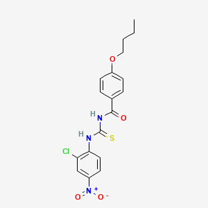 molecular formula C18H18ClN3O4S B3934468 4-butoxy-N-{[(2-chloro-4-nitrophenyl)amino]carbonothioyl}benzamide 