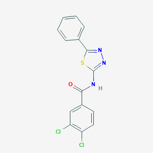 molecular formula C15H9Cl2N3OS B393448 3,4-dichloro-N-(5-phenyl-1,3,4-thiadiazol-2-yl)benzamide 