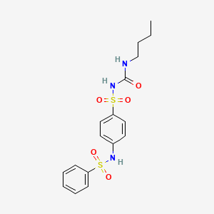 molecular formula C17H21N3O5S2 B3934481 N-[(butylamino)carbonyl]-4-[(phenylsulfonyl)amino]benzenesulfonamide 