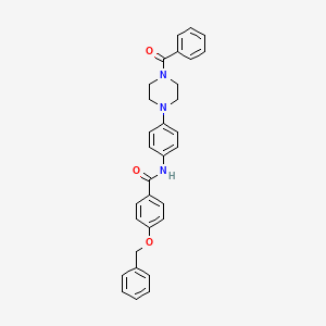 molecular formula C31H29N3O3 B3934522 N-[4-(4-benzoyl-1-piperazinyl)phenyl]-4-(benzyloxy)benzamide 