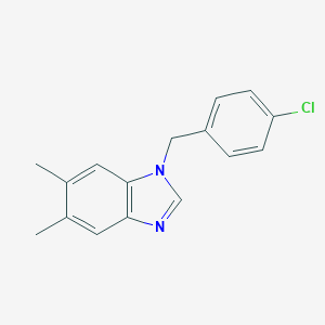 molecular formula C16H15ClN2 B393455 1-(4-chlorobenzyl)-5,6-dimethyl-1H-benzimidazole CAS No. 141472-79-9