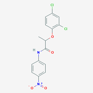 molecular formula C15H12Cl2N2O4 B3934578 2-(2,4-dichlorophenoxy)-N-(4-nitrophenyl)propanamide 