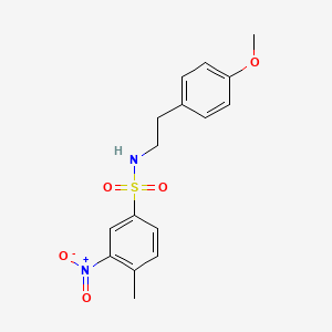 molecular formula C16H18N2O5S B3934584 N-[2-(4-methoxyphenyl)ethyl]-4-methyl-3-nitrobenzenesulfonamide 