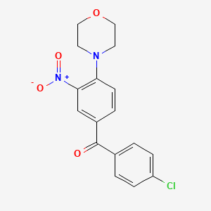 molecular formula C17H15ClN2O4 B3934595 (4-chlorophenyl)[4-(4-morpholinyl)-3-nitrophenyl]methanone 