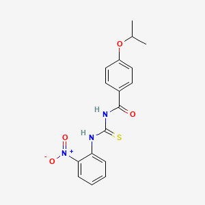 molecular formula C17H17N3O4S B3934626 4-isopropoxy-N-{[(2-nitrophenyl)amino]carbonothioyl}benzamide 