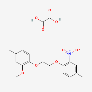 molecular formula C19H21NO9 B3934662 2-methoxy-4-methyl-1-[2-(4-methyl-2-nitrophenoxy)ethoxy]benzene oxalate 
