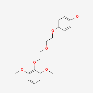 molecular formula C19H24O6 B3934670 1,3-dimethoxy-2-{2-[2-(4-methoxyphenoxy)ethoxy]ethoxy}benzene 