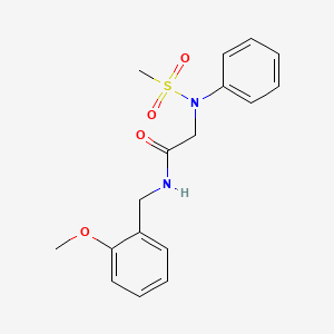 molecular formula C17H20N2O4S B3934674 N~1~-(2-methoxybenzyl)-N~2~-(methylsulfonyl)-N~2~-phenylglycinamide 