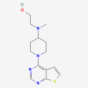 molecular formula C14H20N4OS B3934680 2-[methyl(1-thieno[2,3-d]pyrimidin-4-yl-4-piperidinyl)amino]ethanol 