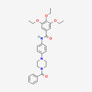 molecular formula C30H35N3O5 B3934700 N-[4-(4-benzoyl-1-piperazinyl)phenyl]-3,4,5-triethoxybenzamide 